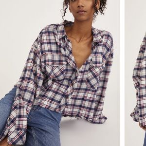 BDG flannel plaid button down shirt